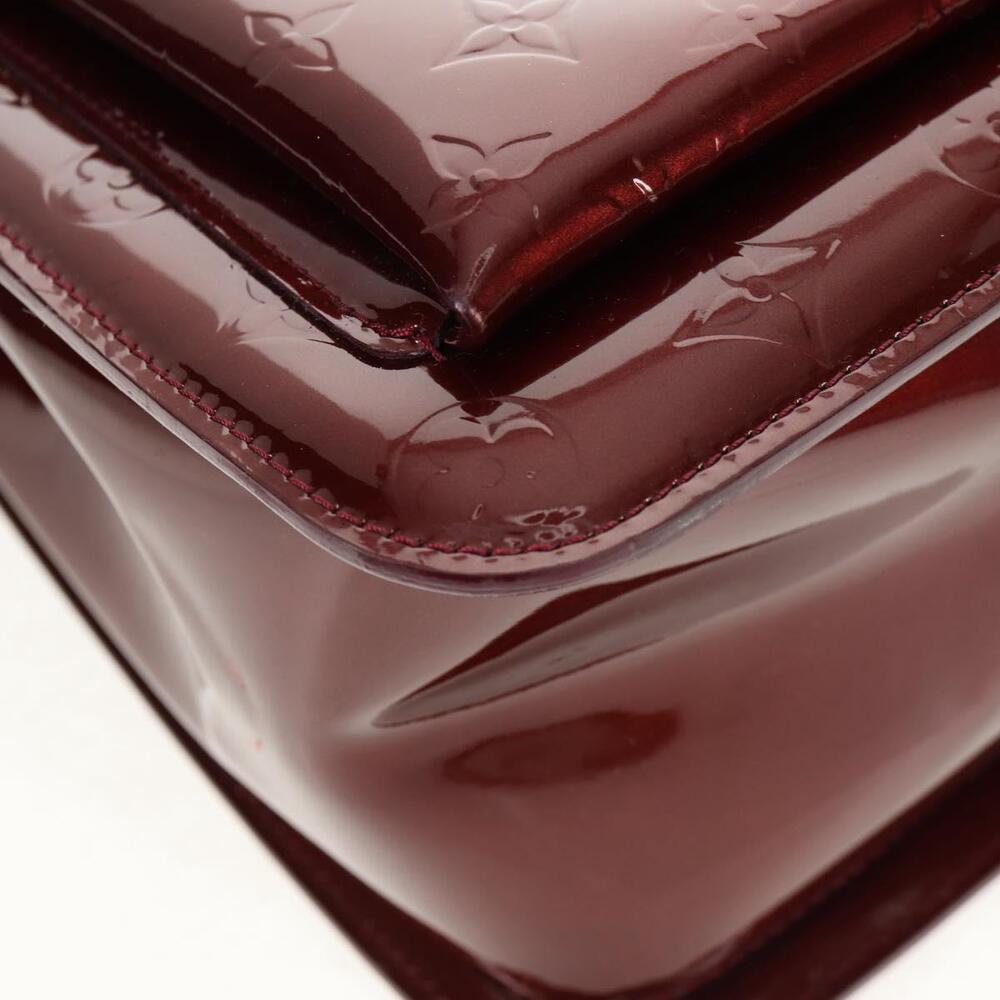 LOUIS VUITTON Monogram Vernis Romaine Hand Bag Rouge Favist M91393 Auth 151670AV - Picture 9 of 16